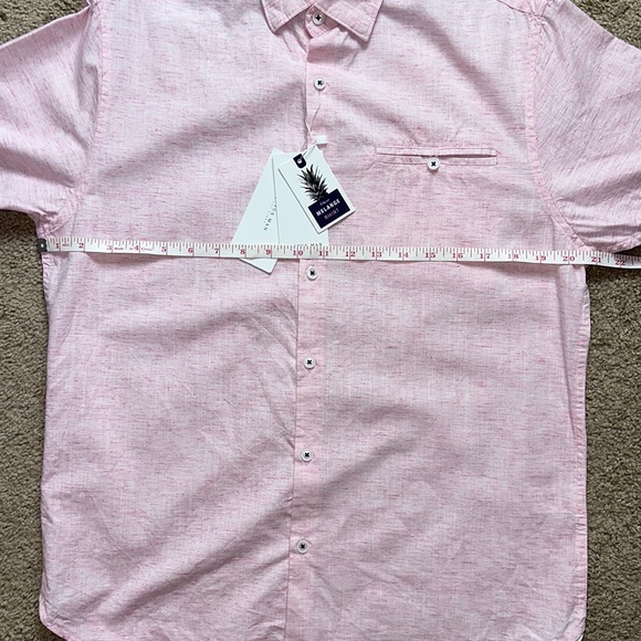 Cactus Man short sleeve mens button down in pink size medium - Picture 6 of 8